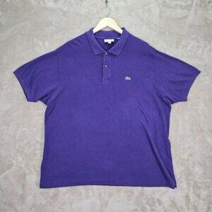 Lacoste Polo Mens US Size XXXXL 4XL Purple FR Sz 9 Classic Fit Short Sleeve Golf